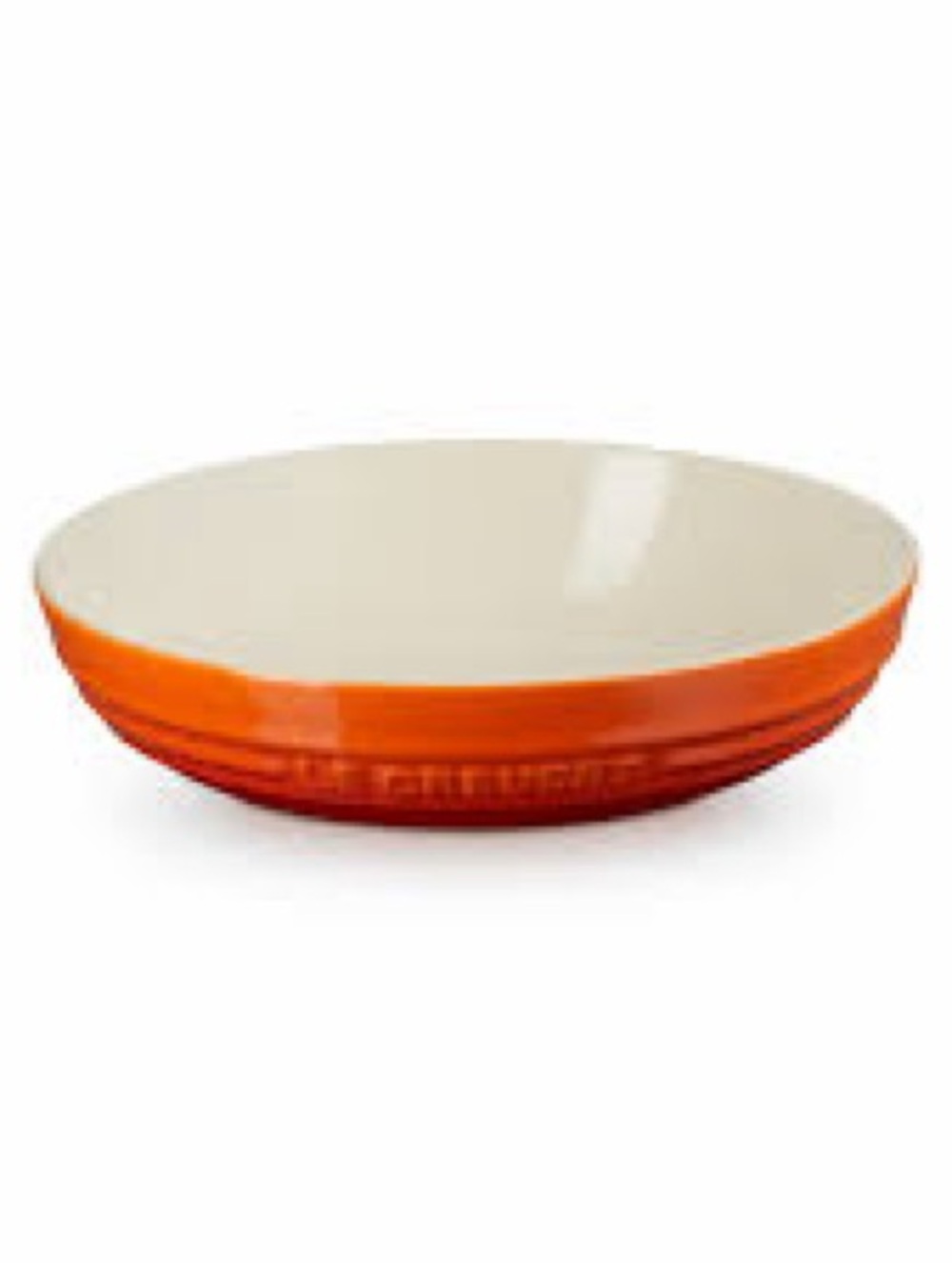 NEW Le Creuset Flame 20cm Deep PASTA Bowl Stoneware Orange